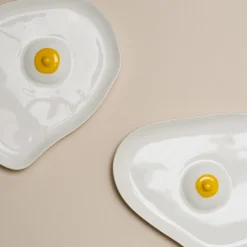 Anissa Kermiche Maison<Assiettes Tatas (Blanc Brillant, Jaune)
