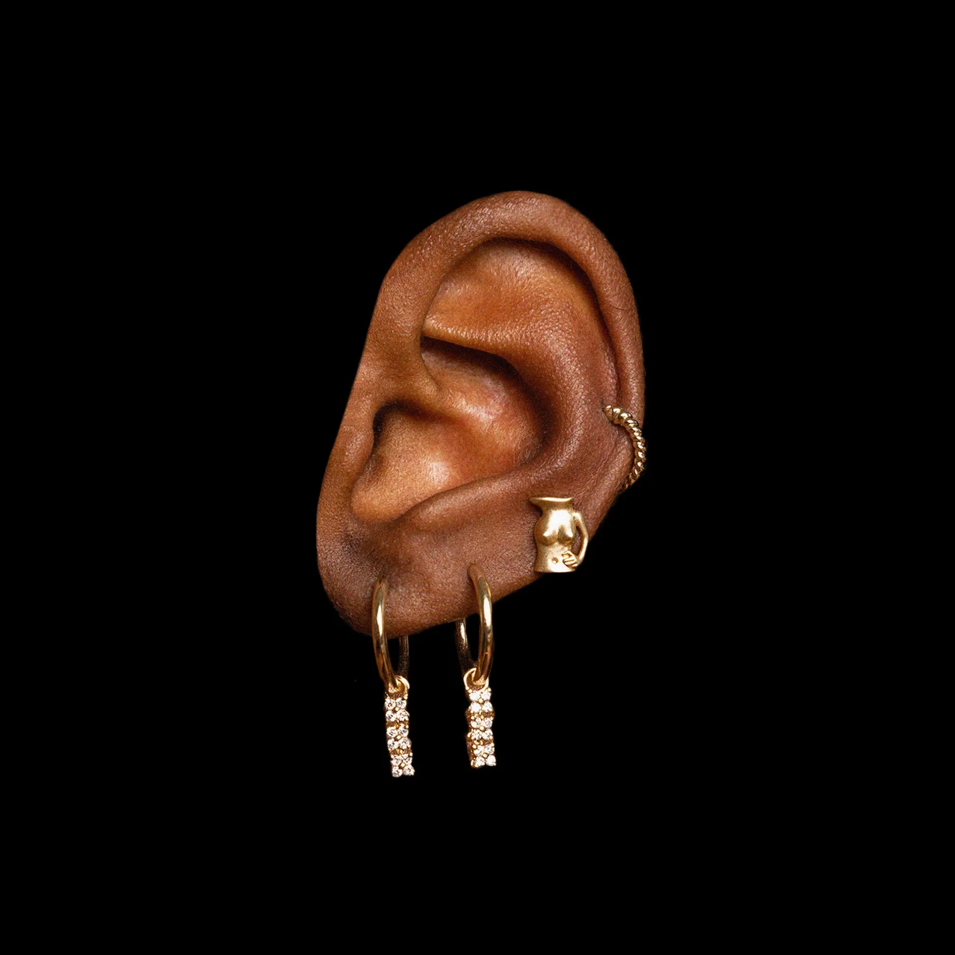 Anissa Kermiche Des Boucles D'Oreilles<Boucle D'Oreille Trio Bronte Dore