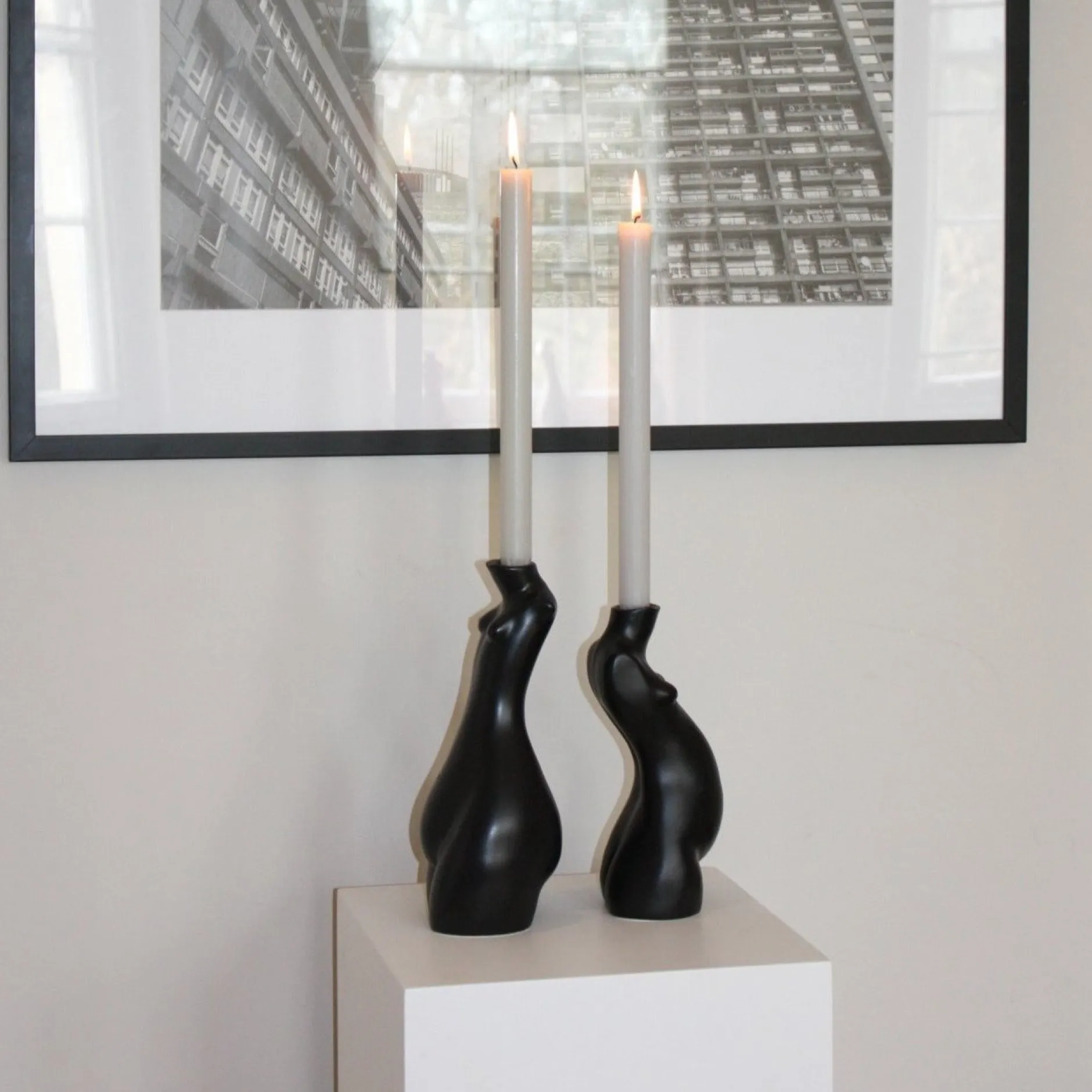 Anissa Kermiche Maison<Bougeoir Tit For Tat Court (Noir Mat)