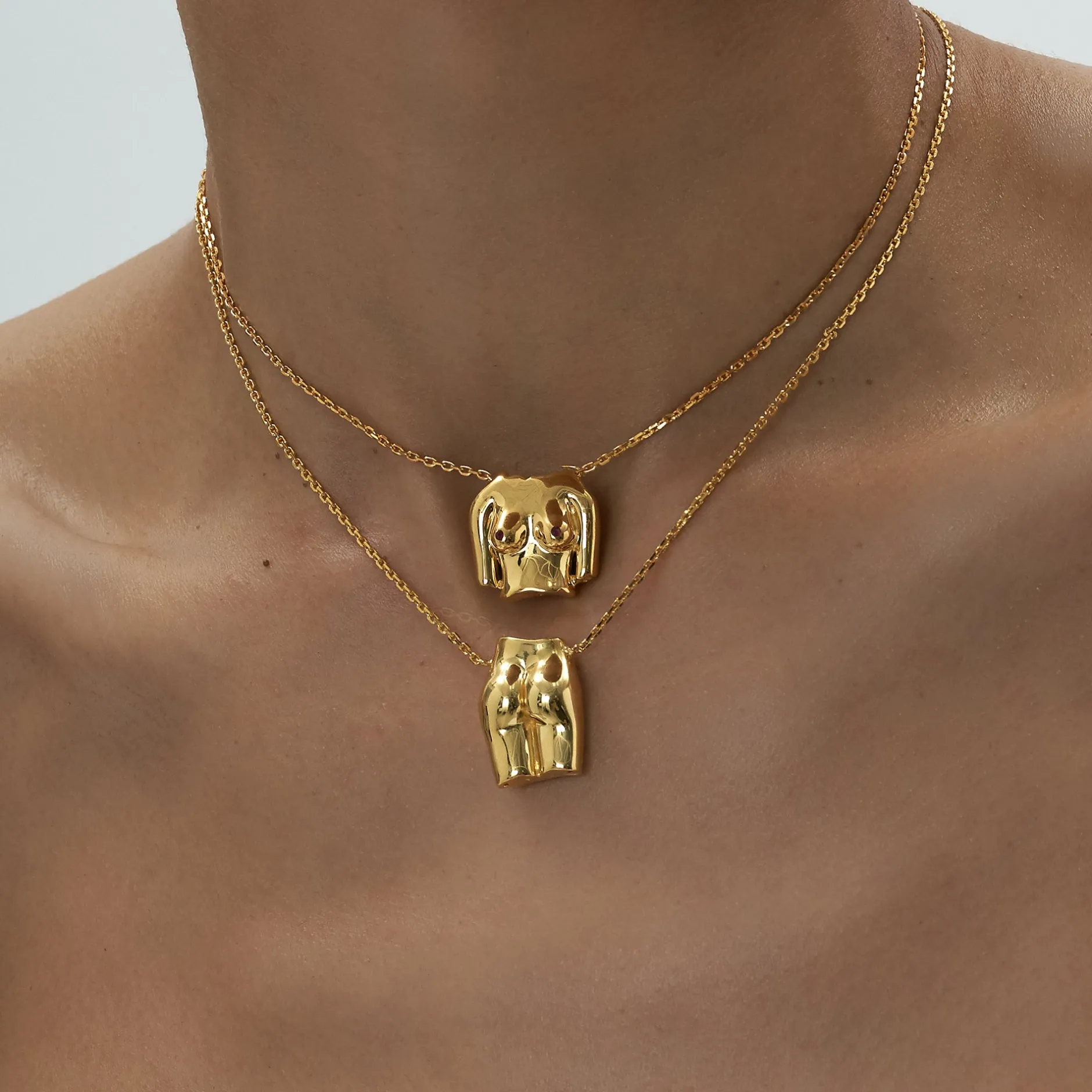 Anissa Kermiche Colliers<Collier Rubis Boobies (Poli)