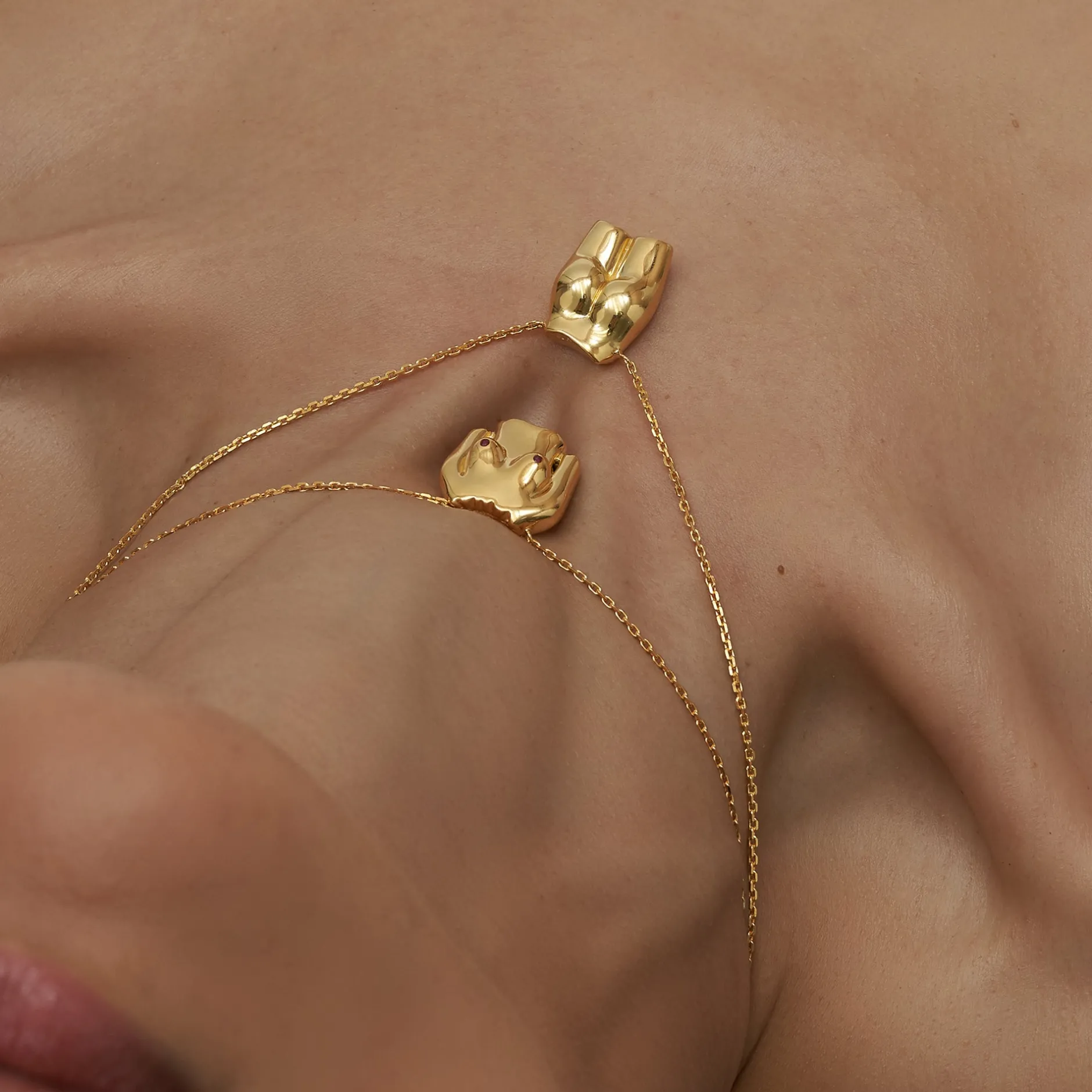 Anissa Kermiche Colliers<Collier Rubis Boobies (Poli)