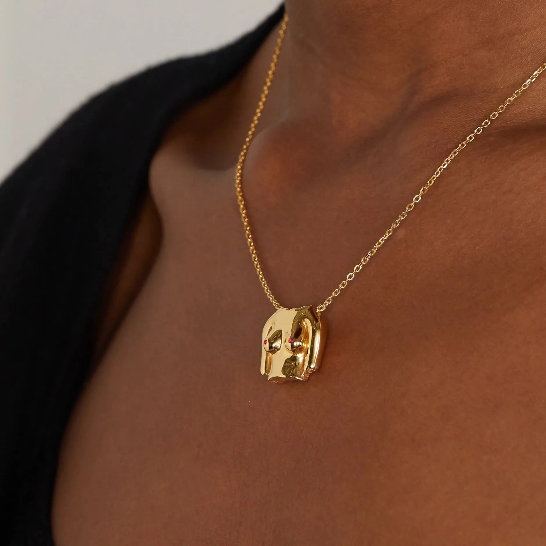 Anissa Kermiche Colliers<Collier Rubis Boobies (Poli)