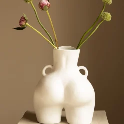 Anissa Kermiche Maison<Vase Avec Poignees D'Amour (Blanc)