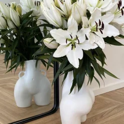 Anissa Kermiche Maison<Vase Avec Poignees D'Amour (Blanc)
