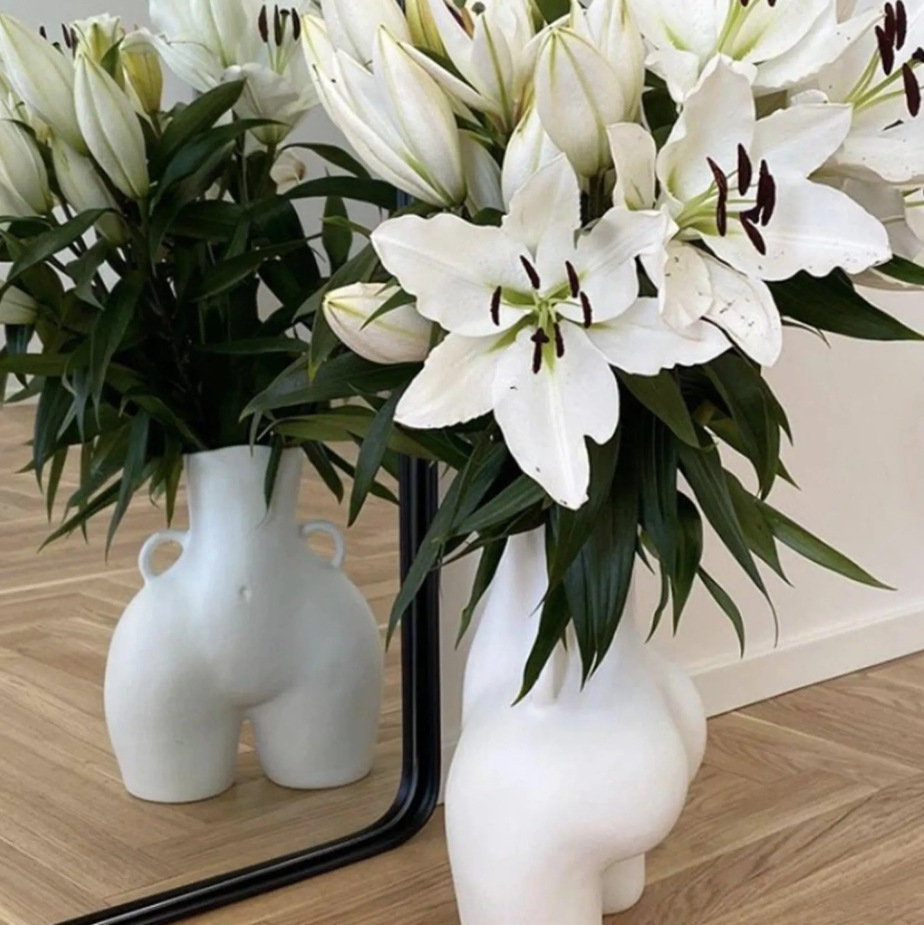 Anissa Kermiche Maison<Vase Avec Poignees D'Amour (Blanc)