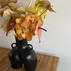 Anissa Kermiche Maison<Vase Avec Poignees D'Amour (Noir)